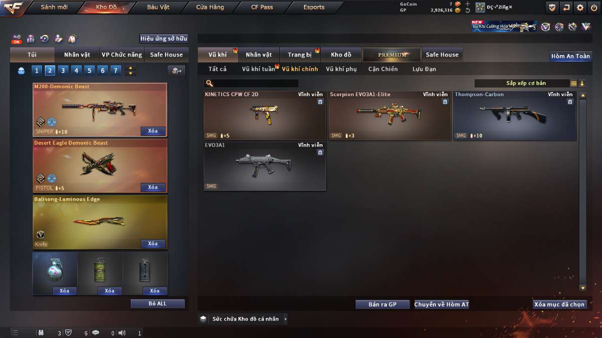 shop acc cf uy tin gia re